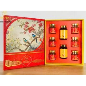 Hộp quà Tết Thịnh Vượng 2025 gồm đông trùng hạ thảo, rượu quý và sản phẩm cao cấp - Lựa chọn quà biếu Tết ý nghĩa và sang trọng.