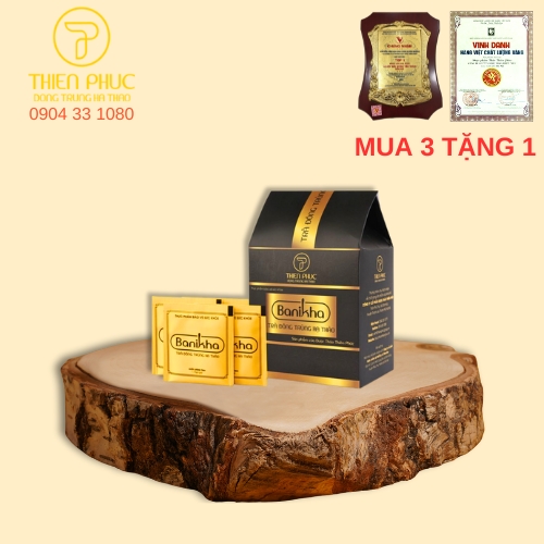 Trà Đông Trùng Hạ Thảo Banikha Hộp 20 Gói – Hỗ trợ sức khỏe, tăng đề kháng và thư giãn