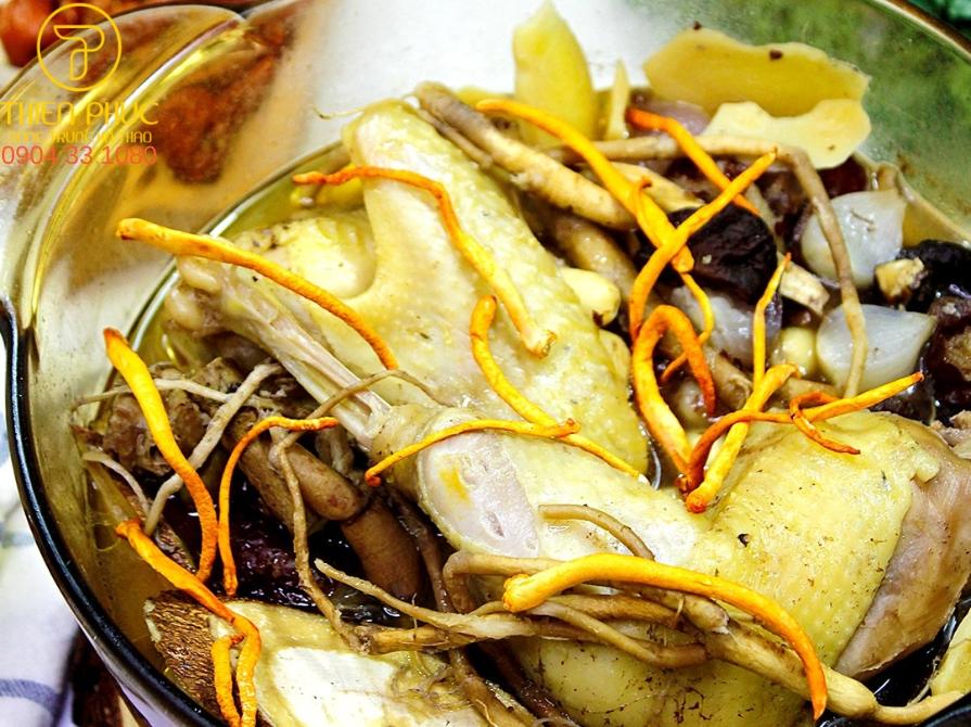 Đông trùng hạ thảo hầm gà là món ăn bổ dưỡng