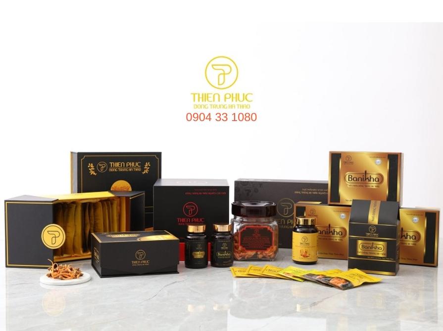 Các sản phẩm đông trùng hạ thảo của Thiên Phúc.