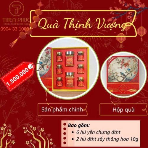 Hộp quà Tết Thịnh Vượng 2025 gồm đông trùng hạ thảo, rượu quý và sản phẩm cao cấp - Lựa chọn quà biếu Tết ý nghĩa và sang trọng.