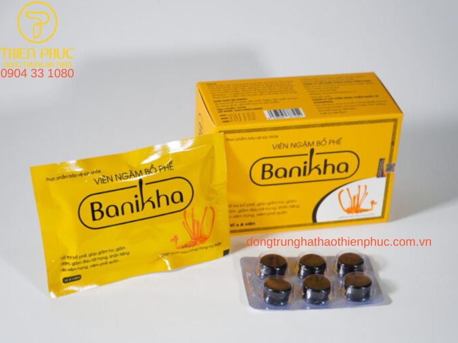 Viên ngậm bổ phế Banikha hỗ trợ giảm ho và bảo vệ phế quản